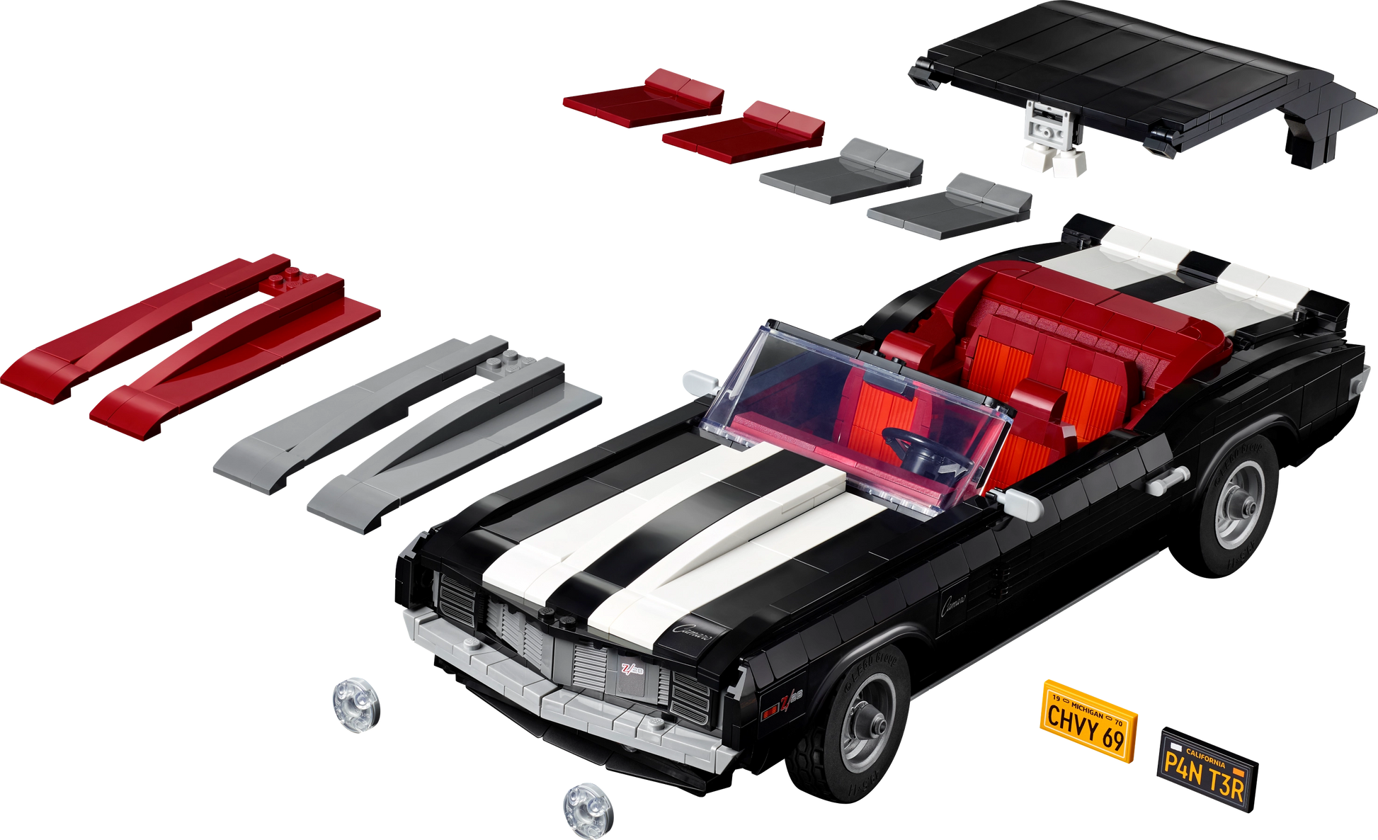 ROLET Camaro 28 sports car model toy assemble building blocks