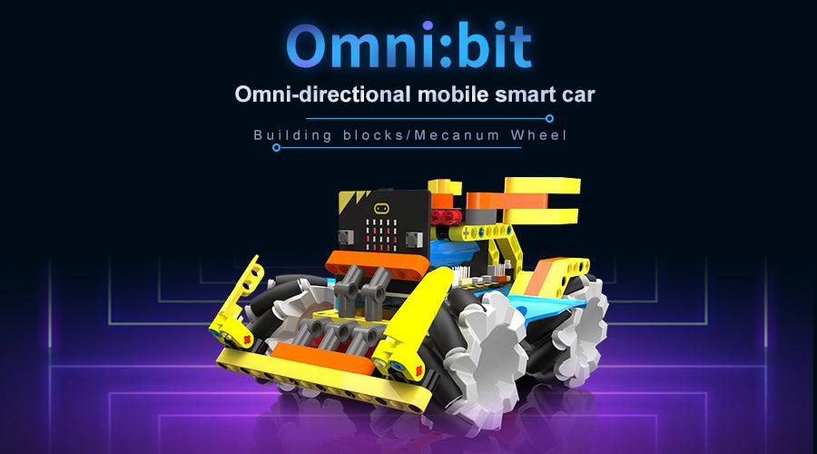 Robot Sets Programmable - Omni:bit Smart Robot Car with Mecanum Wheel and LEGO