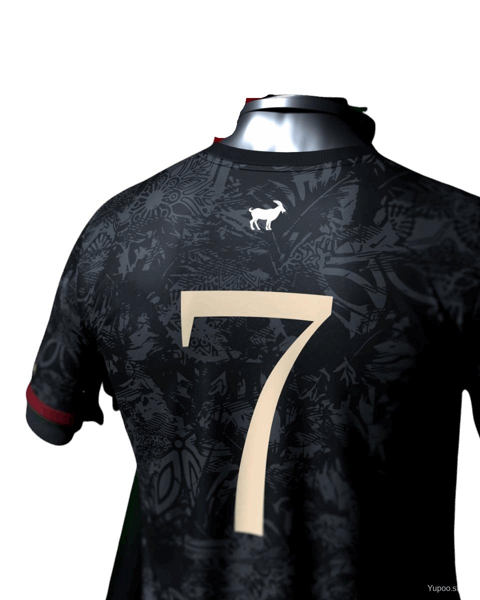 2023 Portugal Black Comma Football THE SIU Ronaldo Special Edition kit - Player version