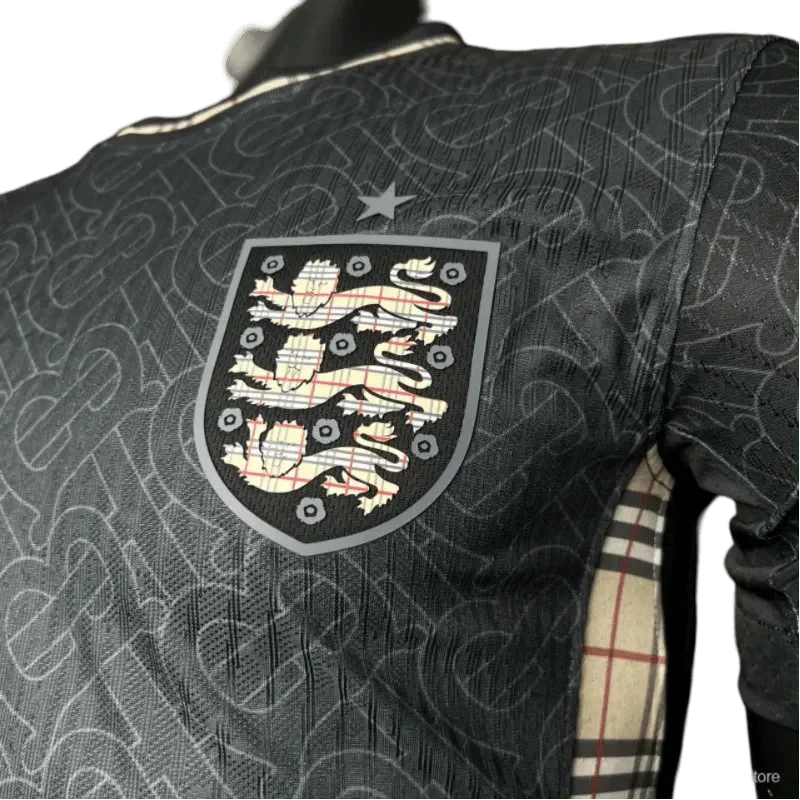 2024/2025 ENGLAND Euro Jordan x Burberry Black Shirt