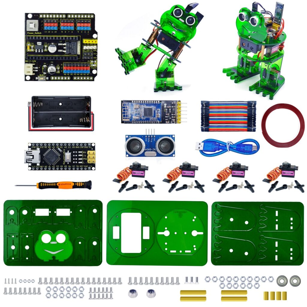 4-DOF Robot Kit Frog Robot for Arduino Nano Graphical Programming/Support IOS & Android APP Control