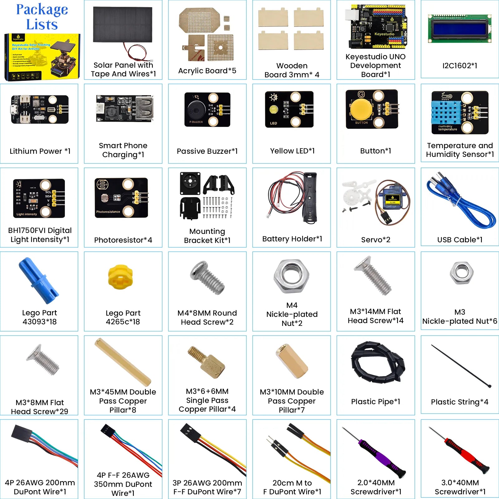 Acrylic Smart Solar Tracker System Tracking Starter Kit For Arduino STEM Programming Toys DIY Mobile Phone Charging