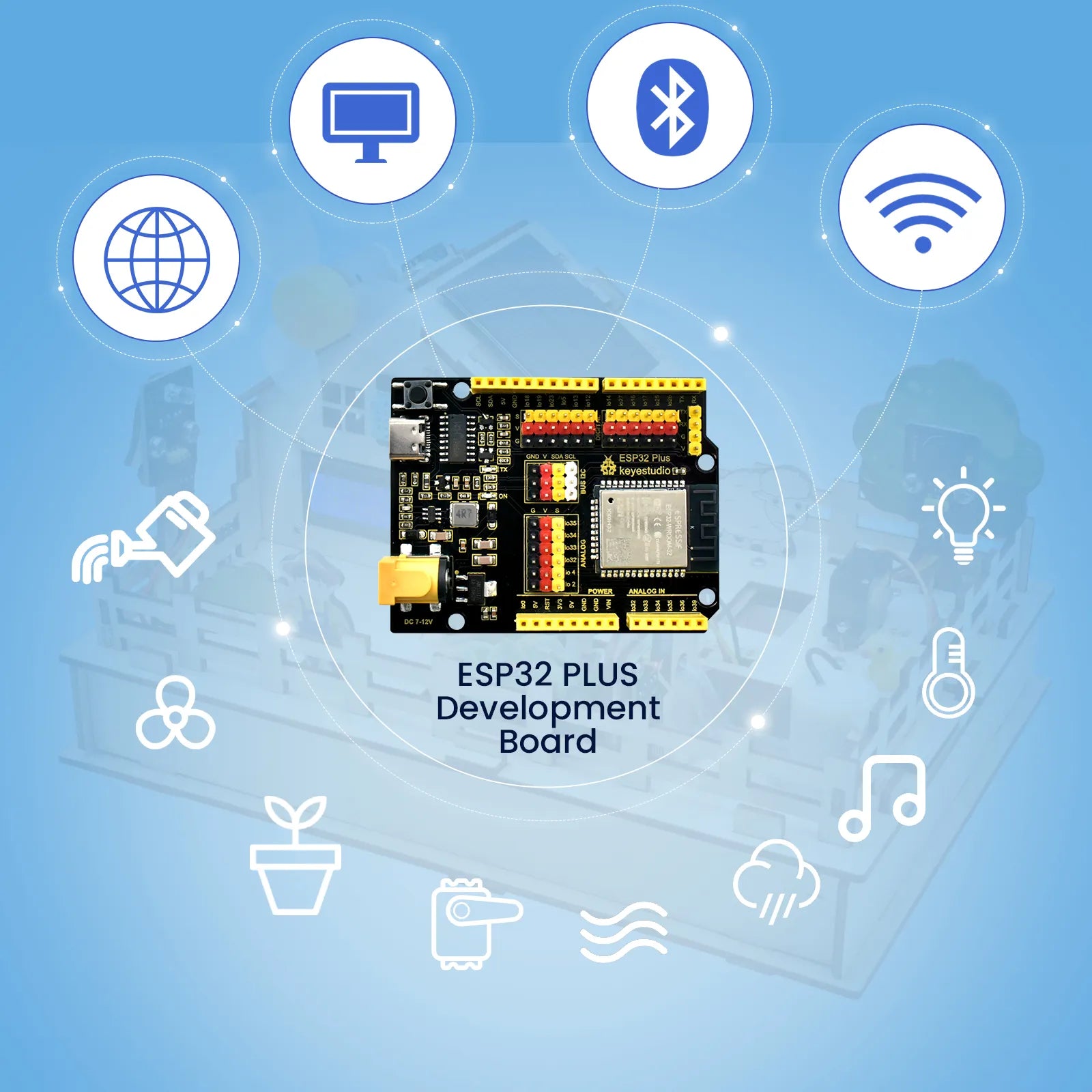 ESP32 IoT Control Smart Farm Starter Kit for Arduino Scratch 3.0 Graphical Programming