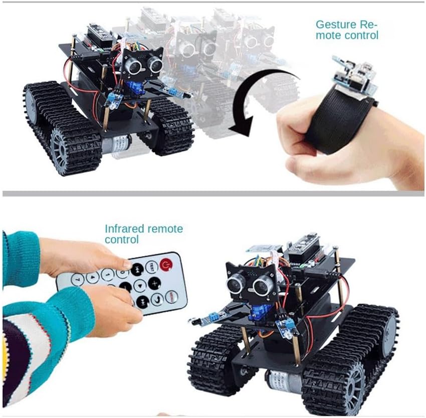 CASLE Car Smart Robot Programming Kit Replacement Spare Parts Electronicgesture Control Kit Smart Car Robot Kit Programming Learning Programming Kit