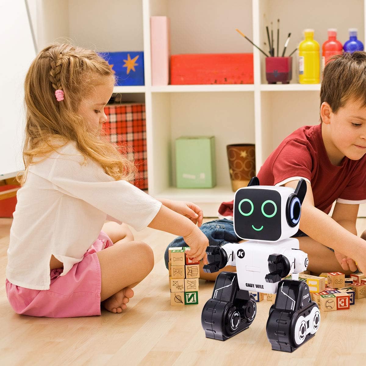 Remote Control Robot Toy, Wireless RC Robot Senses Gesture, Sings, Dances, Talks, and Teaches, Programmable Smart Robot Kit for Kids