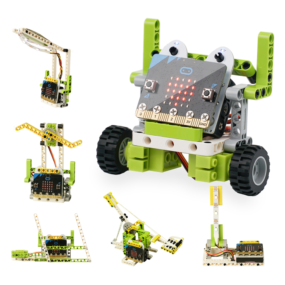 micro bit Ring: bit 6-in-1 Building Bricks Kit, Programmable STEM Educational Learning Kit with 200+ Building Blocks