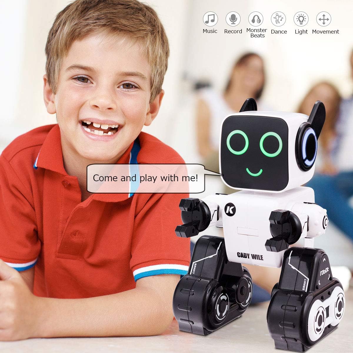 Remote Control Robot Toy, Wireless RC Robot Senses Gesture, Sings, Dances, Talks, and Teaches, Programmable Smart Robot Kit for Kids