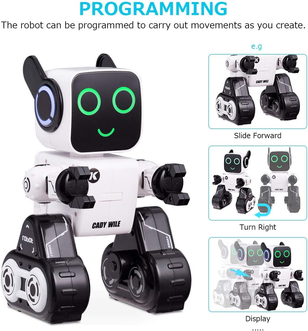 Remote Control Robot Toy, Wireless RC Robot Senses Gesture, Sings, Dances, Talks, and Teaches, Programmable Smart Robot Kit for Kids