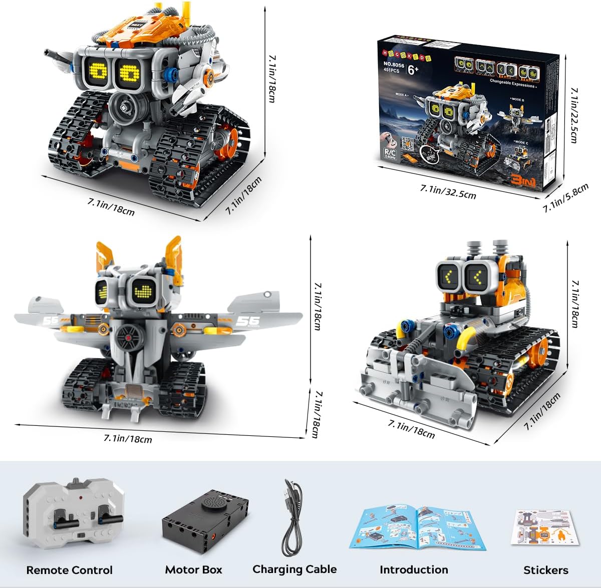 Master STEM Programming Changeable Expressions Robot Building Sets