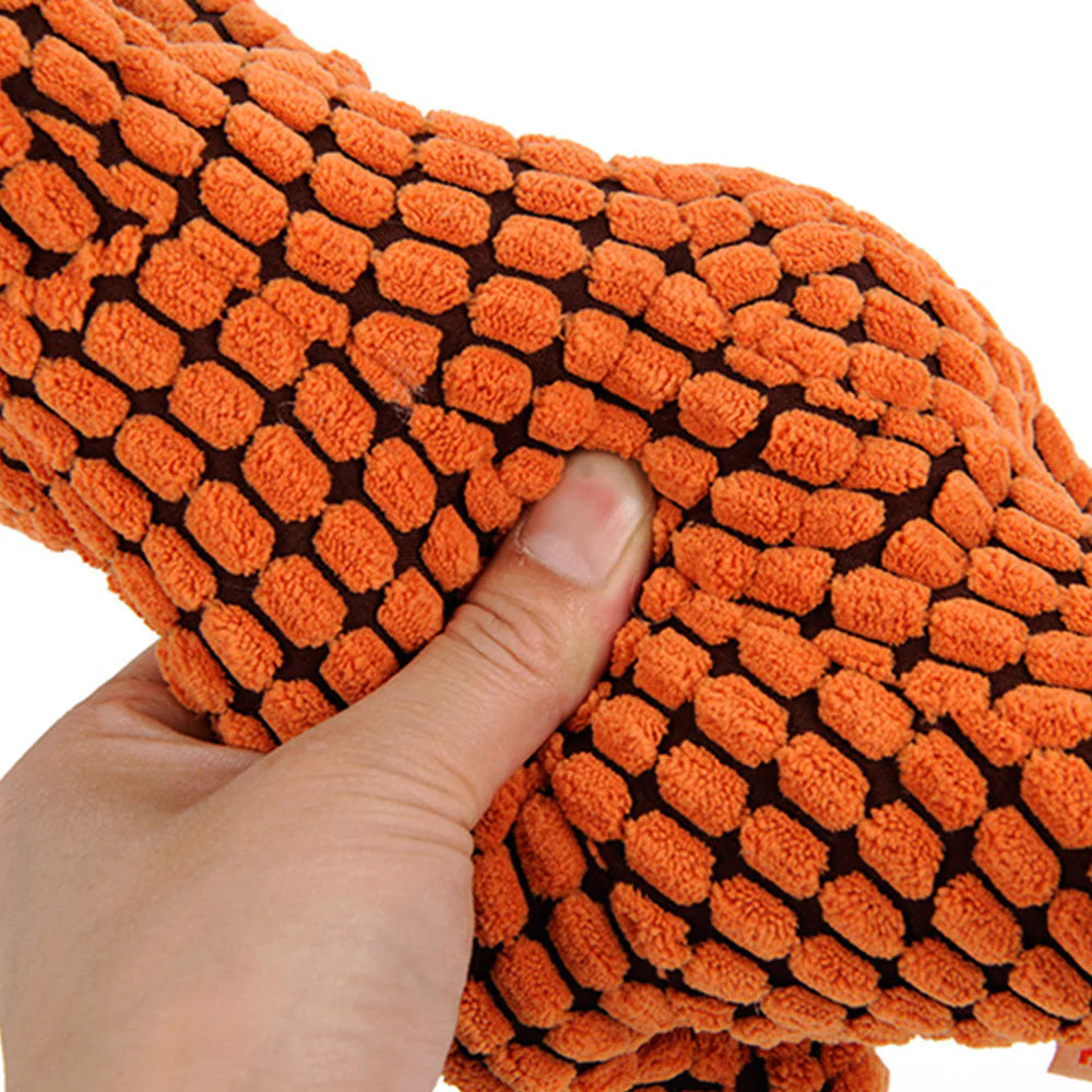 Indestructible Plush Dog Toy for Heavy Chewers