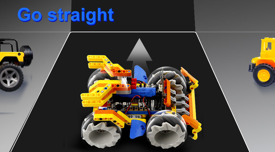 Robot Sets Programmable - Omni:bit Smart Robot Car with Mecanum Wheel and LEGO