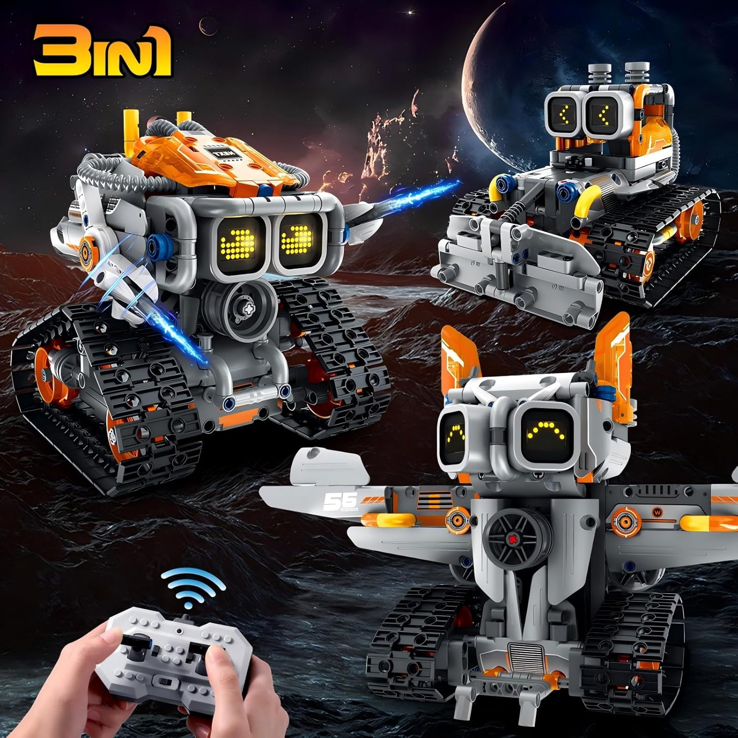 Master STEM Programming Changeable Expressions Robot Building Sets