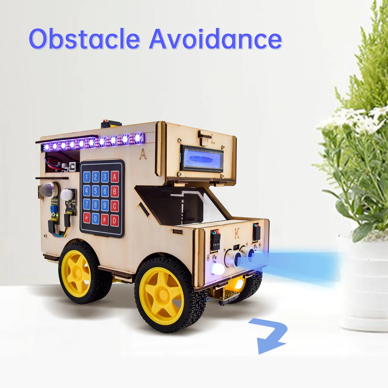 Smart RV Robot Starter Kit Motorhome House Car for Arduino Robot STEM Programming Car Toys for Kids Android