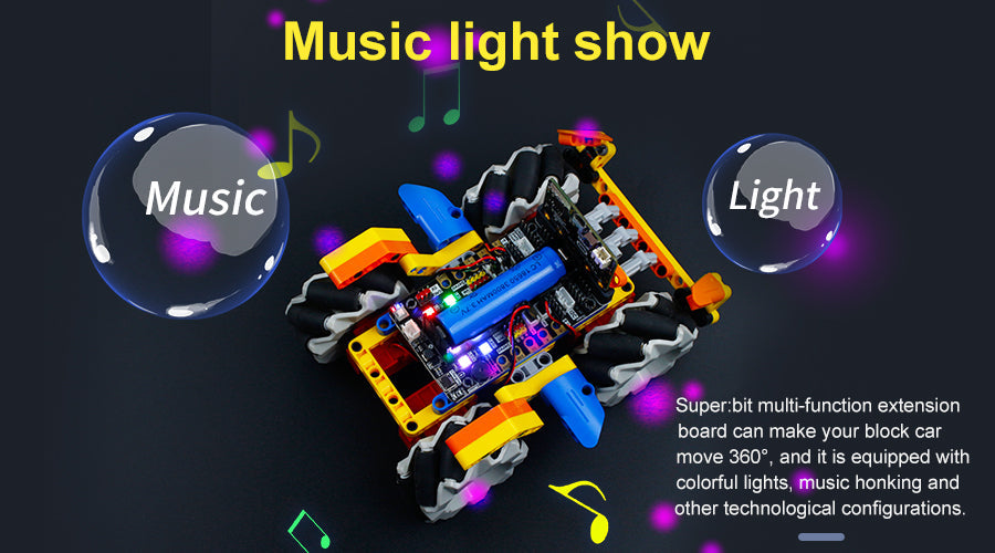 Robot Sets Programmable - Omni:bit Smart Robot Car with Mecanum Wheel and LEGO