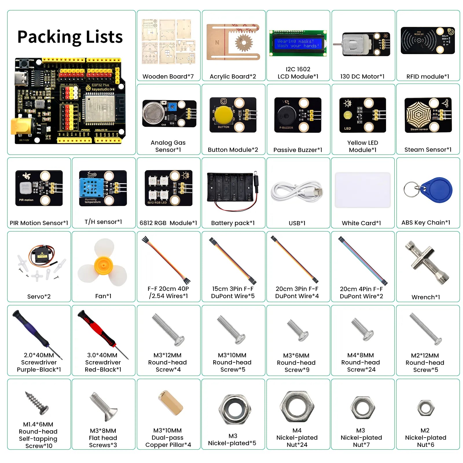 Smart Home Kit ESP32 Starter Kit For Electronic DIY STEM Education