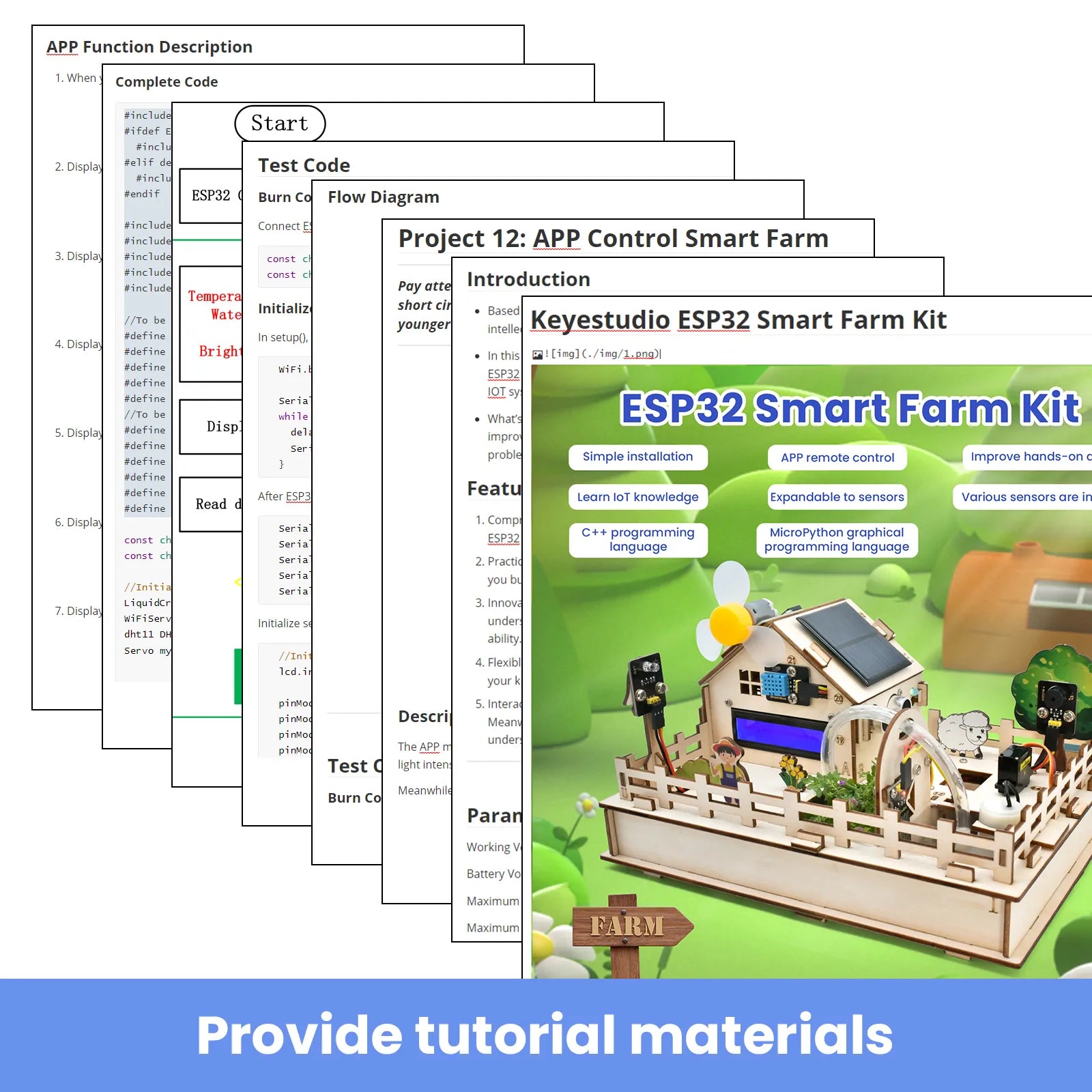 ESP32 IoT Control Smart Farm Starter Kit for Arduino Scratch 3.0 Graphical Programming