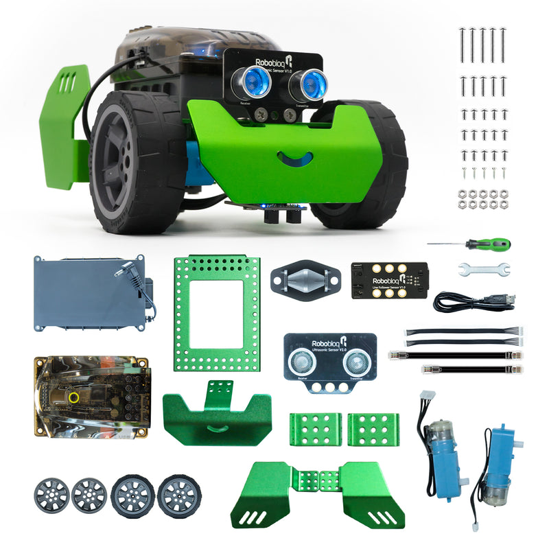 Q-Scout Robot Building Kit Line Follower - Arduino Coding & Graphical Programming, STEM Toy, Lego Compatibility