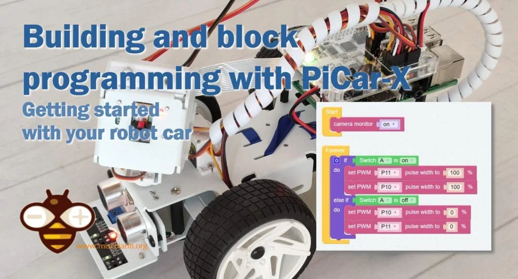 SunFounder Smart Video Robot Car Kit for Raspberry Pi, Python/Blockly, Web Control, Line Tracking, for Raspberry Pi Robot Kits for Teens and Adults