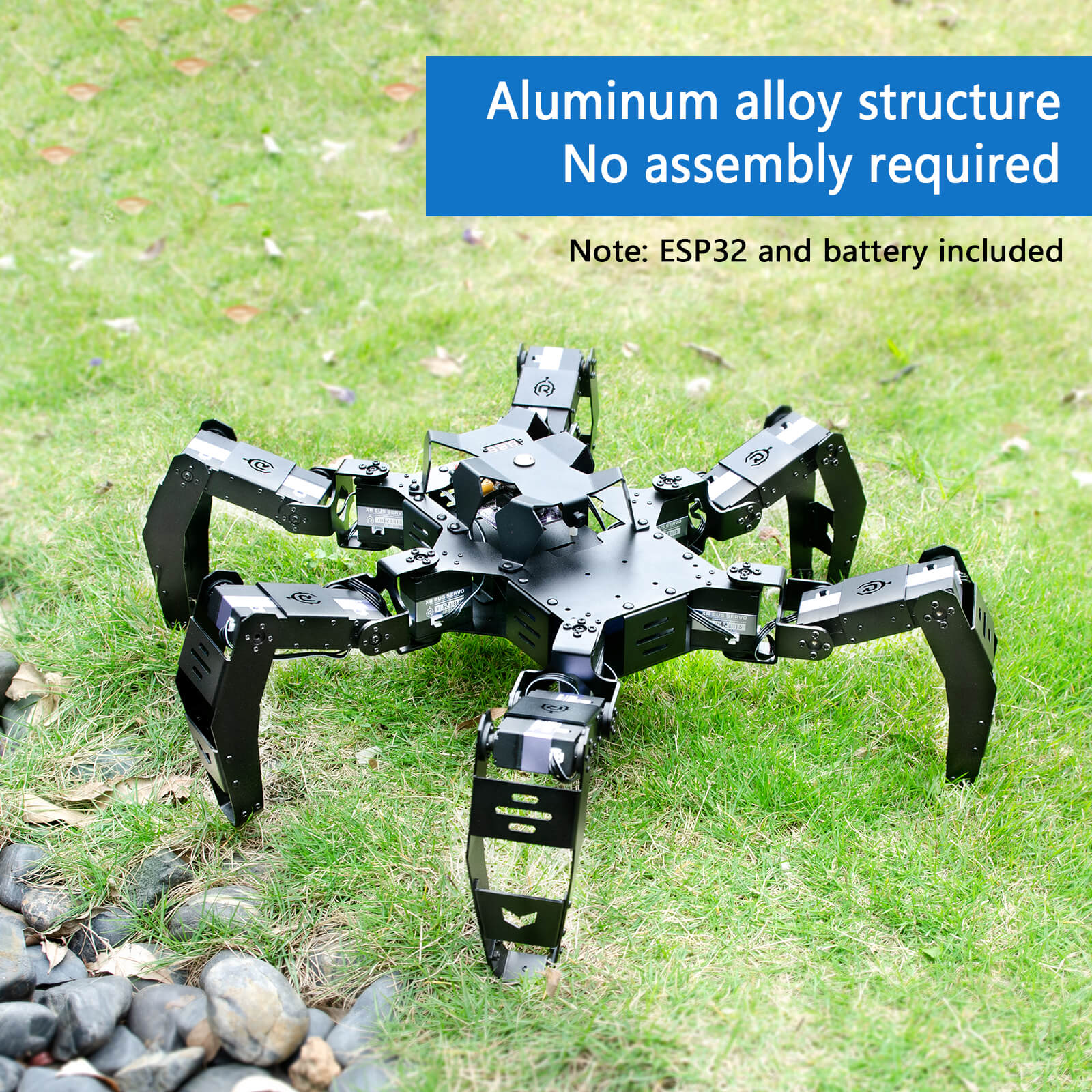 Six-legged bionic spider robot Raspberry Pi 4b WiFi real-time video programmable AI competition