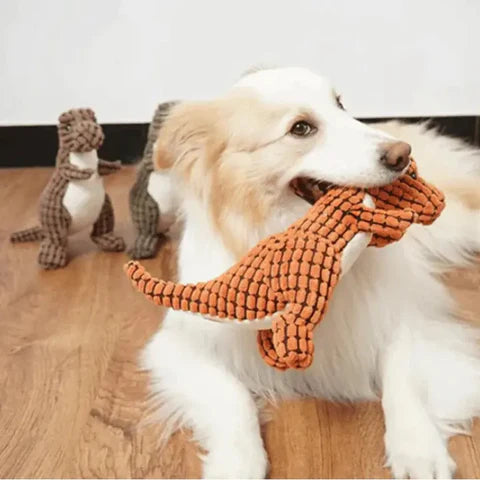 Indestructible Plush Dog Toy for Heavy Chewers