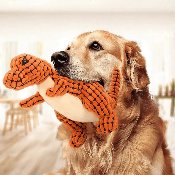 Indestructible Plush Dog Toy for Heavy Chewers