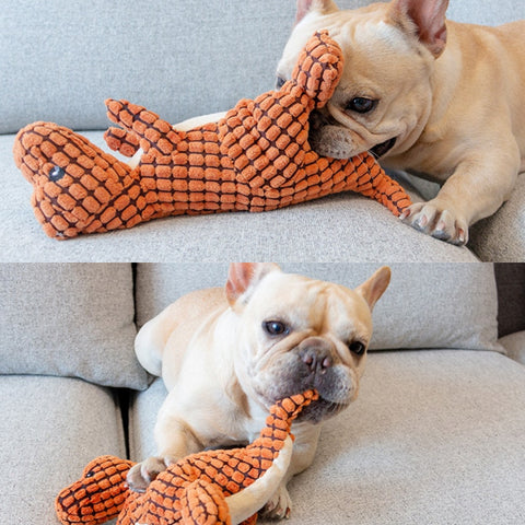 Indestructible Plush Dog Toy for Heavy Chewers