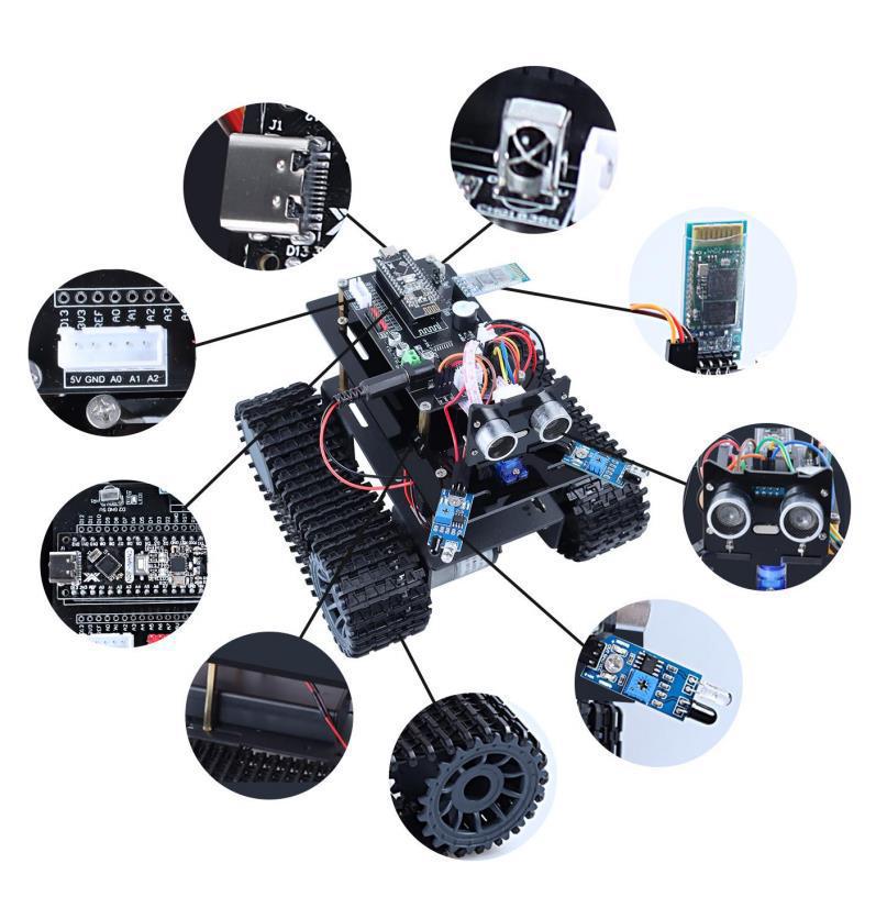 CASLE Car Smart Robot Programming Kit Replacement Spare Parts Electronicgesture Control Kit Smart Car Robot Kit Programming Learning Programming Kit