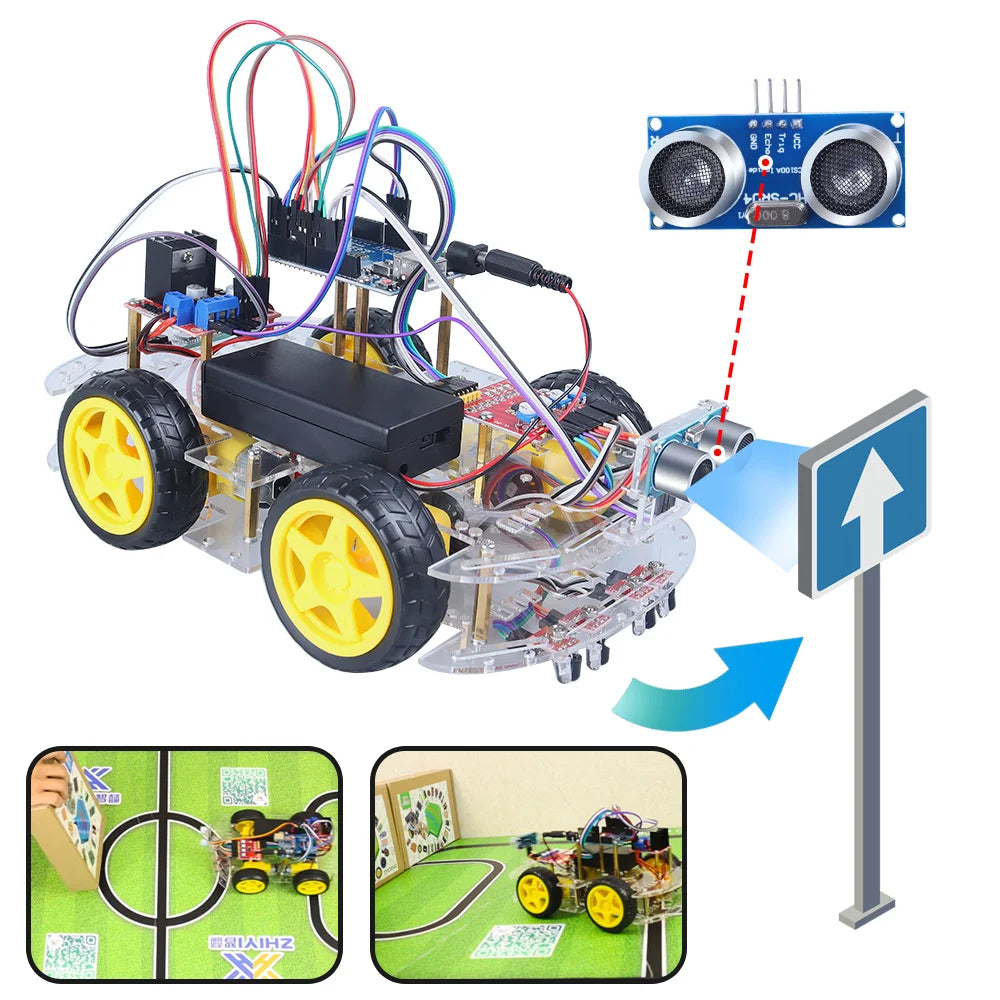 Arduino Project Programmable Robot Starter Kit with Multi-Sensor Integration