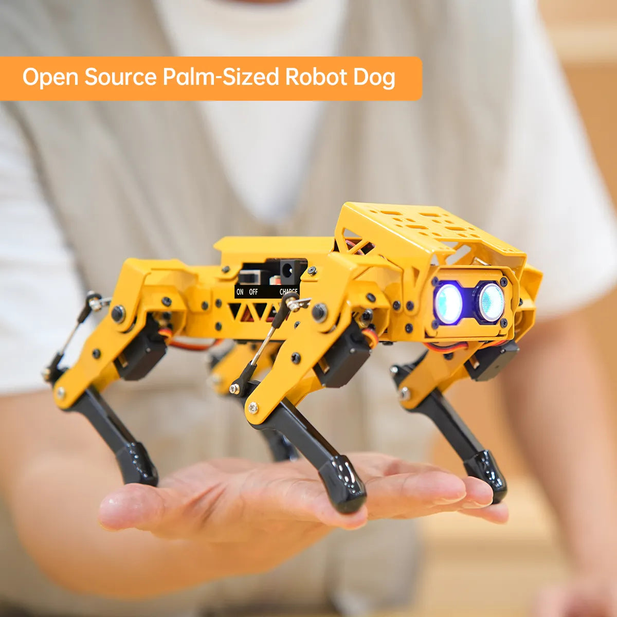 MechDog Open Source AI Robot Dog with ESP32 Controller Support Scratch, Arduino, and Python Programming