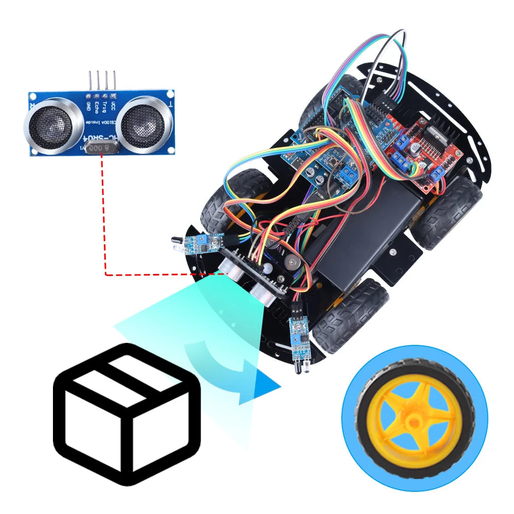 Arduino Project Programmable Robot Starter Kit with Multi-Sensor Integration