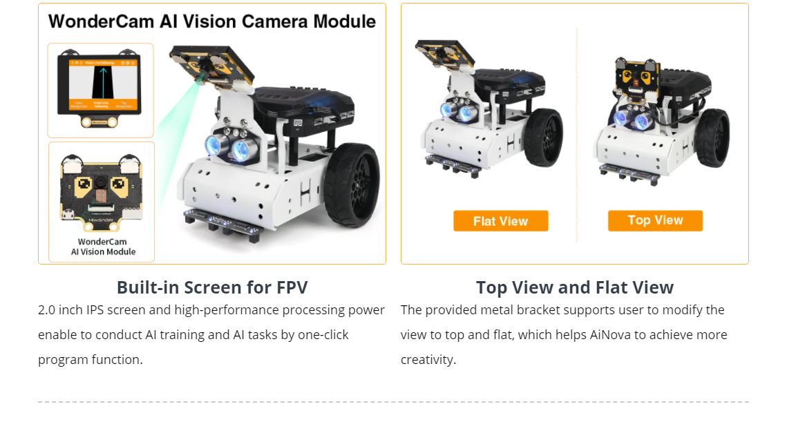 AiNova Intelligent Vision Robot Car Graphical Python Program