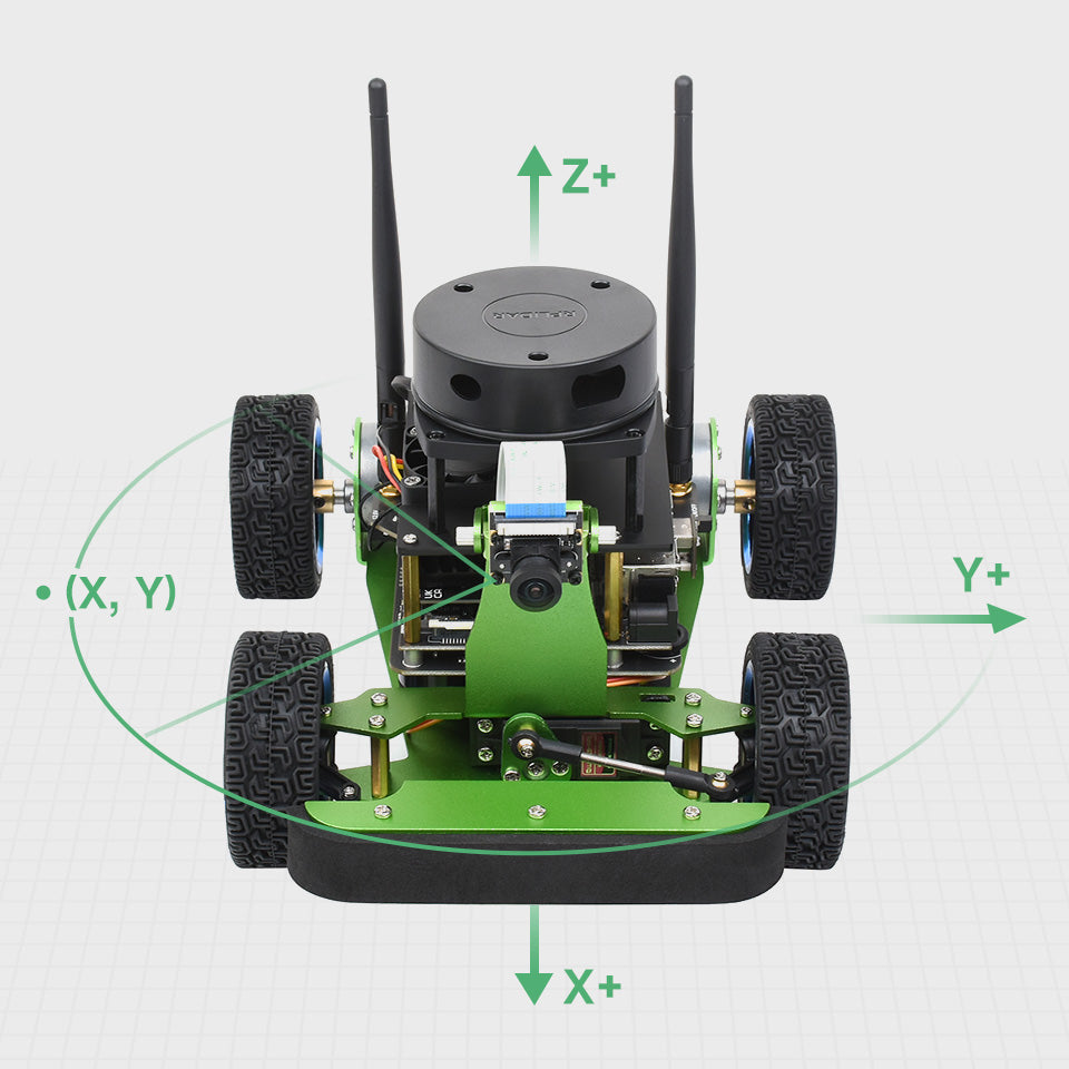 JetRacer Professional Version ROS AI Kit B, Dual Controllers AI Robot, Lidar Mapping, Vision Processing, comes with Jetson Nano Dev Ki