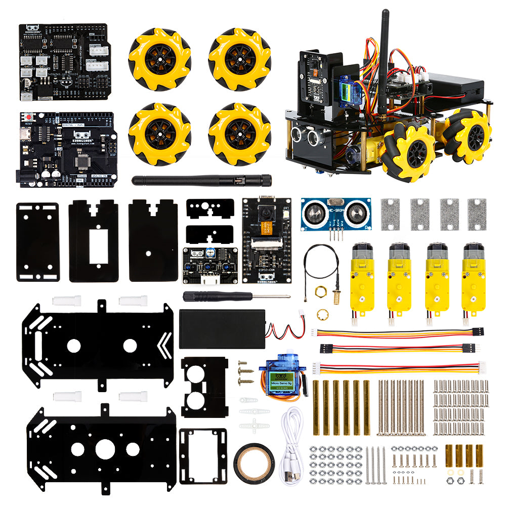 Programmable Professional Arduino Car Kit Robot ,ESP32 Cam ,Solar Tracking and Charging Set DIY Electronics Project