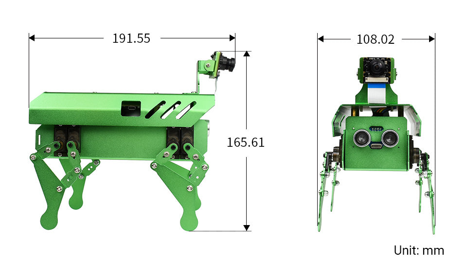 Sisual Inspection An Open Source Bionic Dog-Like Robot Powered by Raspberry Pi (Optional) Ultrasonic Obstacle Avoidance