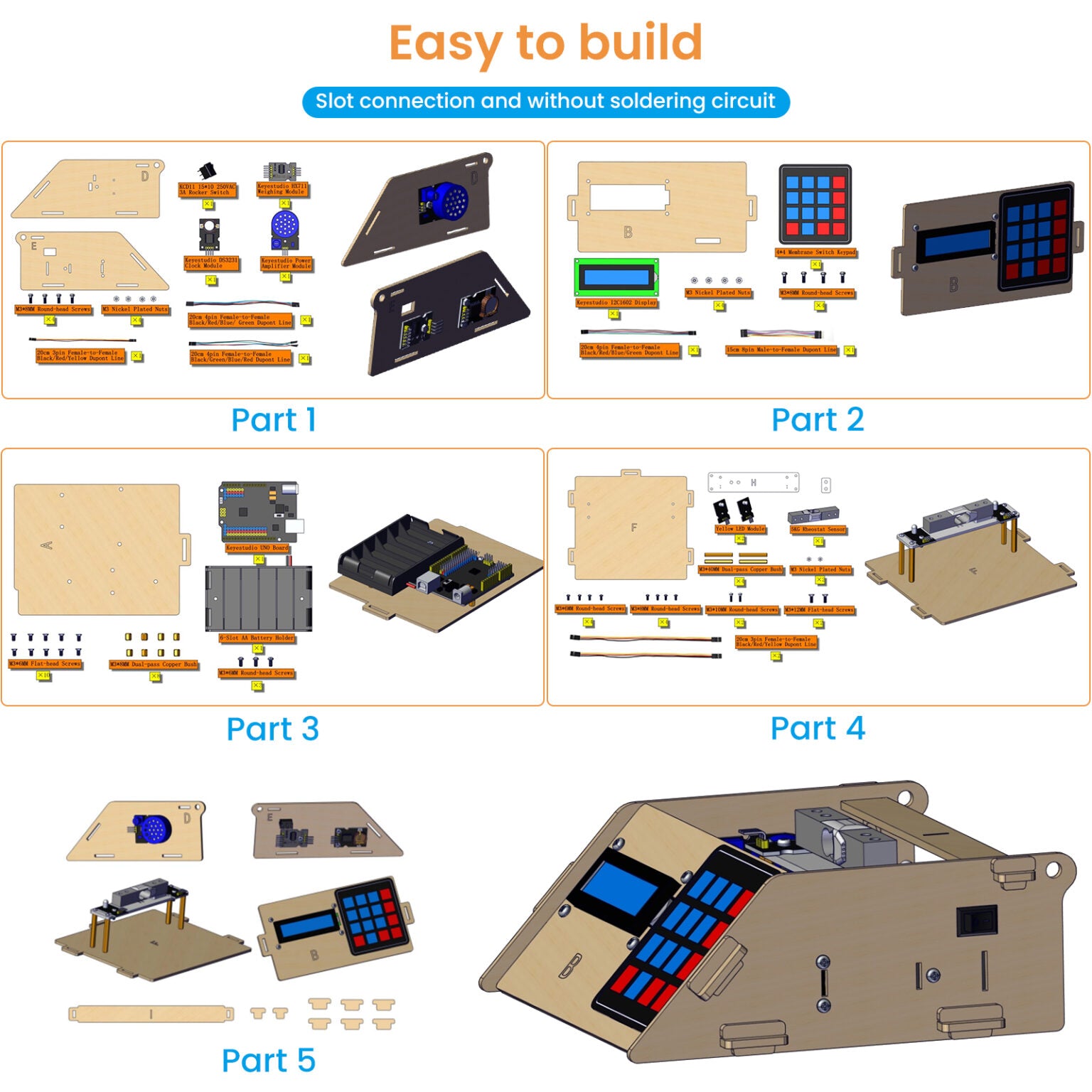 Electronic scale 5 kg Arduino Project Kit: Build Your Own Scale