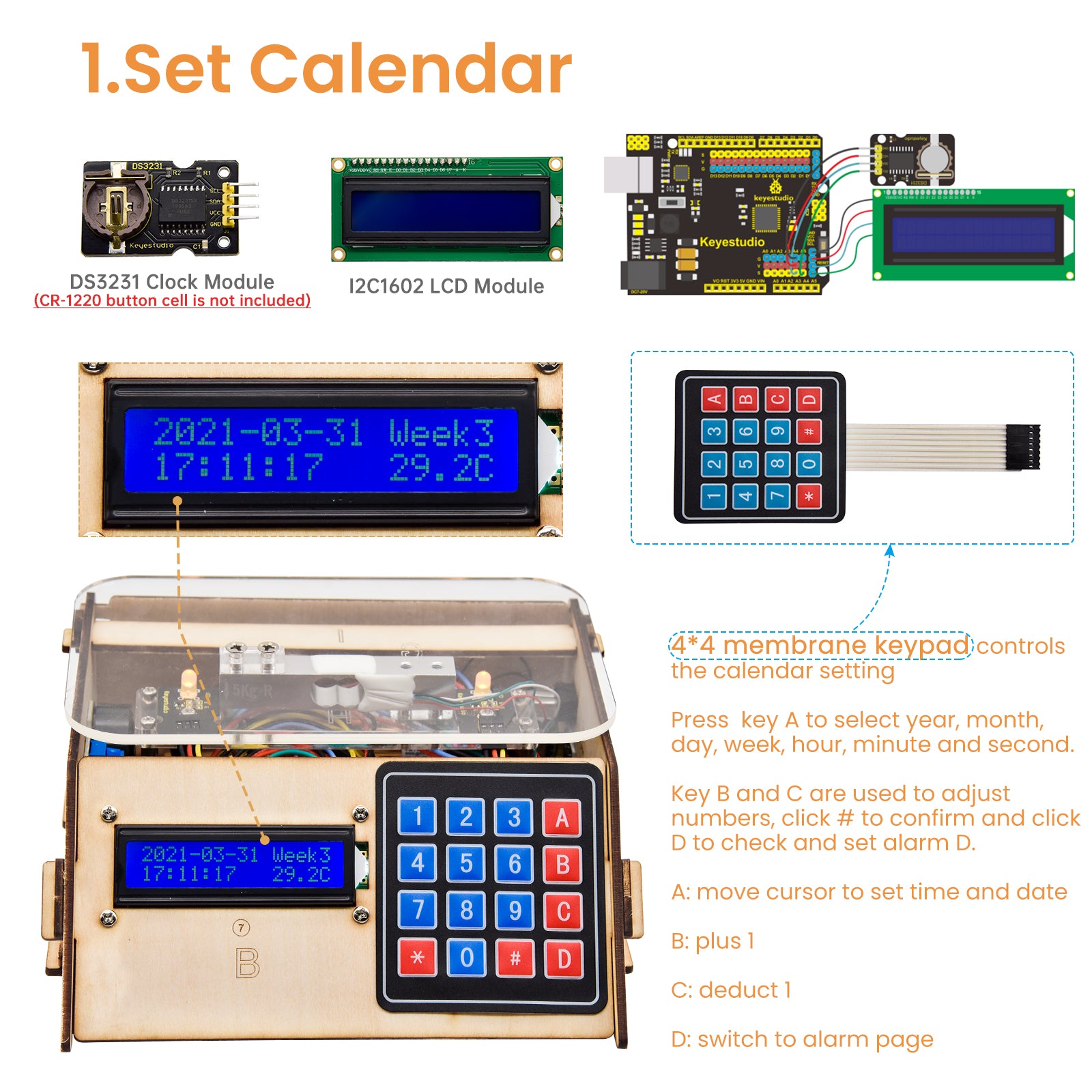 Electronic scale 5 kg Arduino Project Kit: Build Your Own Scale