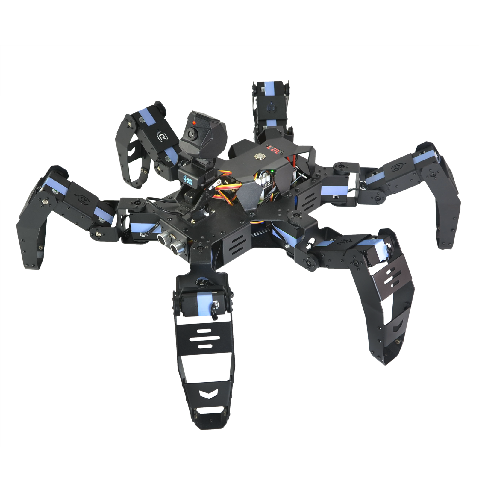 Six-legged bionic spider robot Raspberry Pi 4b WiFi real-time video programmable AI competition