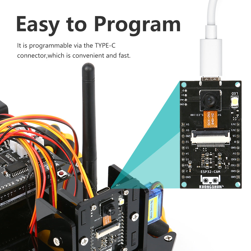 Programmable Professional Arduino Car Kit Robot ,ESP32 Cam ,Solar Tracking and Charging Set DIY Electronics Project