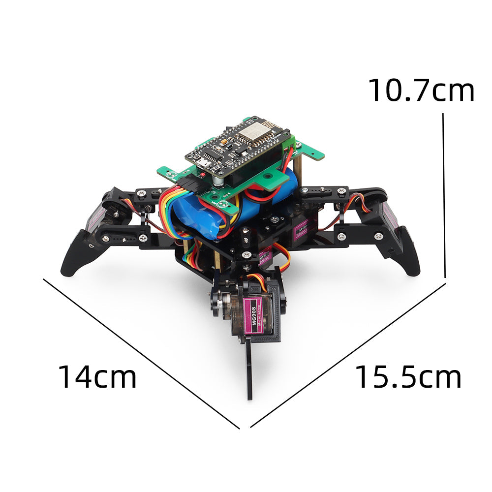 New Spider Four-Legged Robotics Starter Kit WiFi Controlled DIY STEM Robot Kit Smart Rob