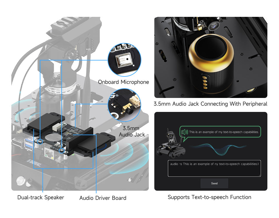 Open-source Off-Road Tracked AI Robot For Jetson Orin Series Board Dual Controllers Flexible Omnidirectional Pan-Tilt