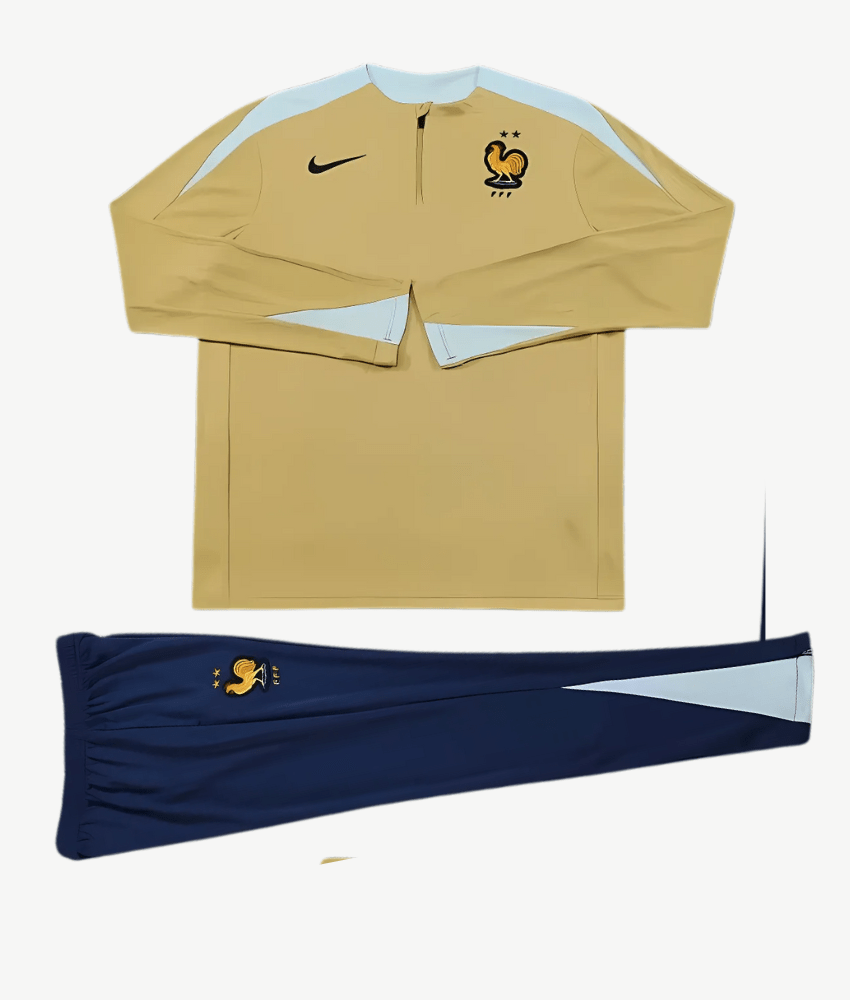 FRANCE 2024/25 KHAKI 1/4 ZIP TRACKSUIT