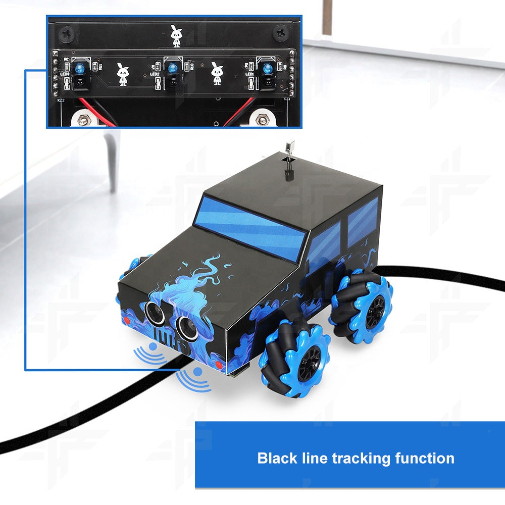 Arduino IDE Programming Smart Robot Kit, IR Remote Control Kit, Obstacle Avoidance Robot Tank Car Kit for STEAM