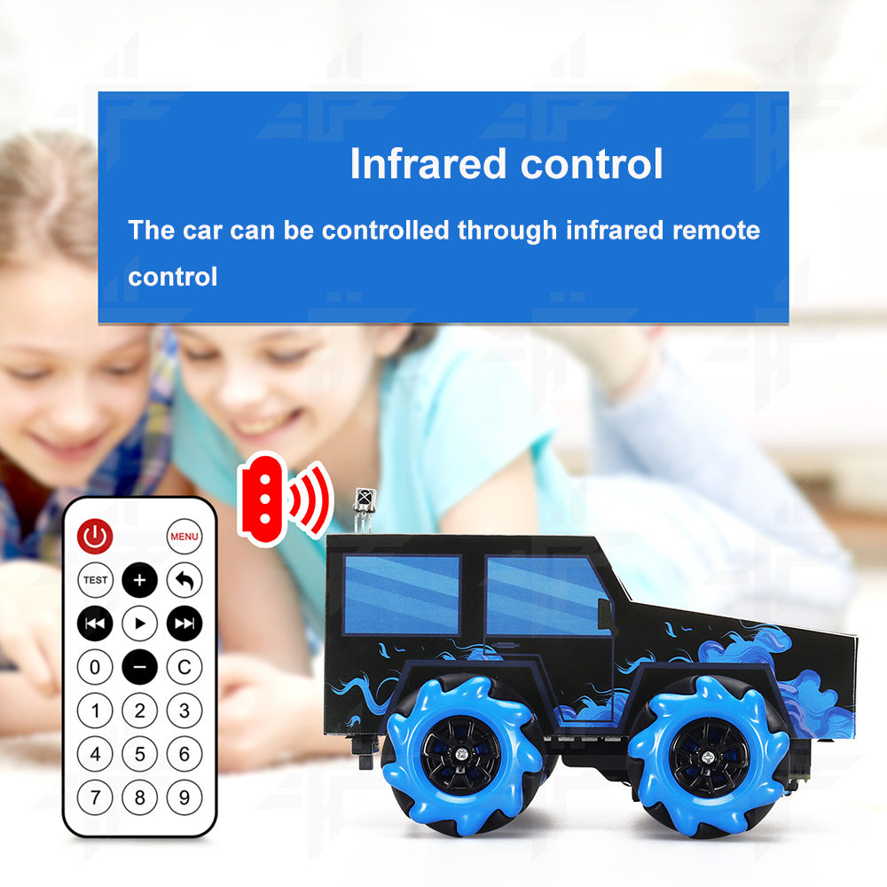 Arduino IDE Programming Smart Robot Kit, IR Remote Control Kit, Obstacle Avoidance Robot Tank Car Kit for STEAM