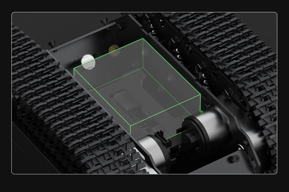 Open-source Off-Road Tracked AI Robot For Jetson Orin Series Board Dual Controllers Flexible Omnidirectional Pan-Tilt