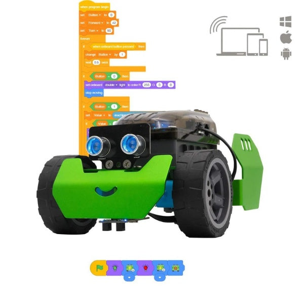 Q-Scout Robot Building Kit Line Follower - Arduino Coding & Graphical Programming, STEM Toy, Lego Compatibility