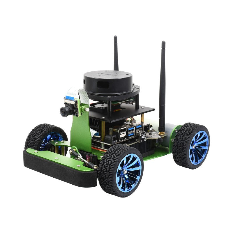 JetRacer Professional Version ROS AI Kit B, Dual Controllers AI Robot, Lidar Mapping, Vision Processing, comes with Jetson Nano Dev Ki