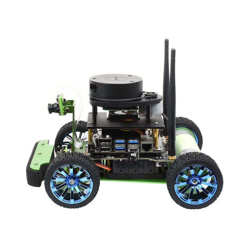 JetRacer Professional Version ROS AI Kit B, Dual Controllers AI Robot, Lidar Mapping, Vision Processing, comes with Jetson Nano Dev Ki