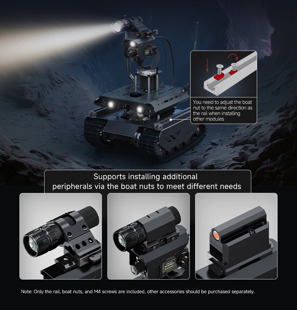 Open-source Off-Road Tracked AI Robot For Jetson Orin Series Board Dual Controllers Flexible Omnidirectional Pan-Tilt