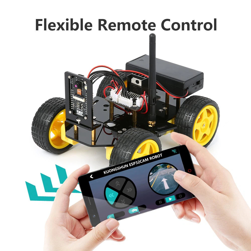 Programming TUTORIAL ESP32 Camera Robot Car Kit Pou Arduino