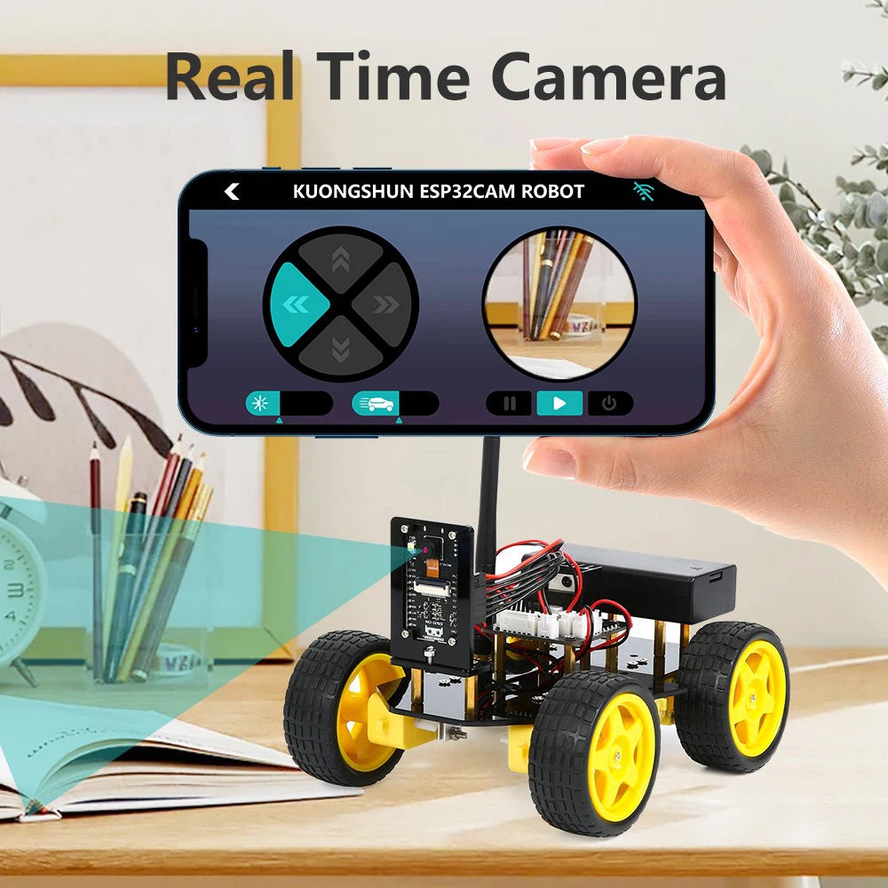 Programming TUTORIAL ESP32 Camera Robot Car Kit Pou Arduino